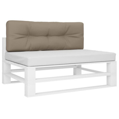 vidaXL Palletkussen 120x40x12 cm stof taupe afbeelding3 - 1