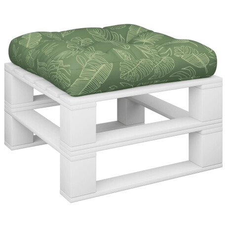 vidaXL Palletkussen bladpatroon 58x58x10 cm oxford stof afbeelding3 - 1