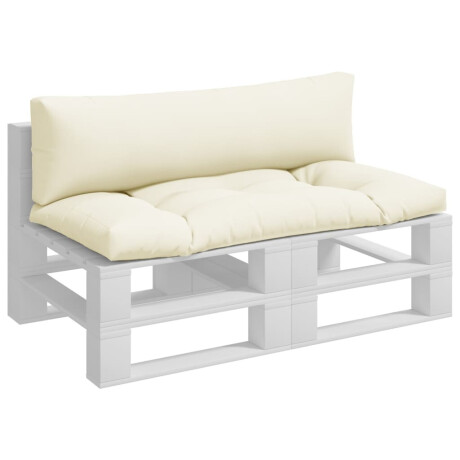 vidaXL Palletkussens 2 st stof crèmekleurig afbeelding3 - 1