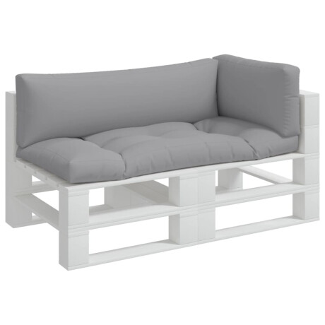 vidaXL Palletkussens 3 st stof grijs afbeelding3 - 1