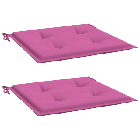 vidaXL Tuinstoelkussens 2 st 50x50x4 cm stof roze afbeelding3 - 1