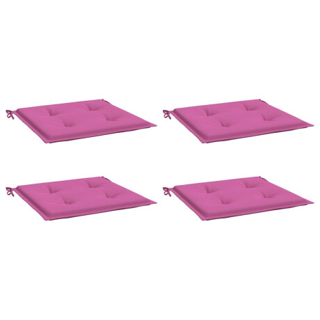 vidaXL Tuinstoelkussens 4 st 50x50x4 cm stof roze afbeelding3 - 1