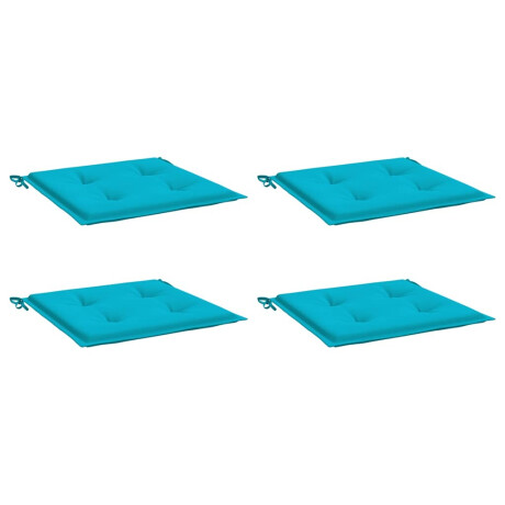 vidaXL Tuinstoelkussens 4 st 50x50x4 cm stof turquoise afbeelding3 - 1