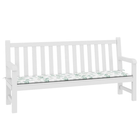 vidaXL Tuinbankkussen bladpatroon 200x50x4 cm stof afbeelding3 - 1