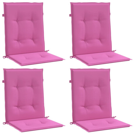vidaXL Stoelkussens 4 st lage rug stof roze afbeelding3 - 1