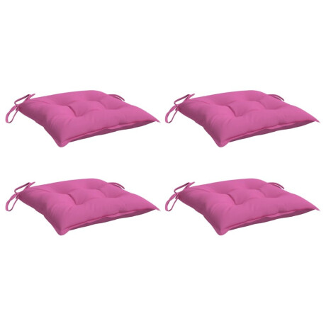 vidaXL Stoelkussens 4 st 40x40x7 cm stof roze afbeelding3 - 1
