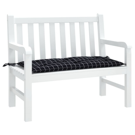 vidaXL Tuinbankkussen 180x50x7 cm oxford stof ruitpatroon zwart afbeelding3 - 1