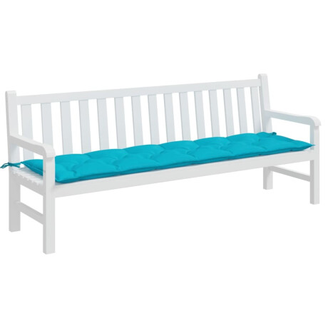 vidaXL Tuinbankkussen 200x50x7 cm stof turquoise afbeelding3 - 1
