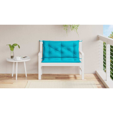 vidaXL Tuinbankkussens 2 st 100x50x7 cm stof turquoise afbeelding3 - 1