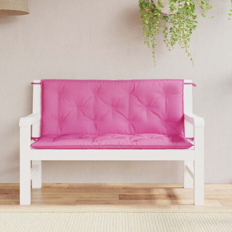 vidaXL Tuinbankkussens 2 st 120x50x7 cm stof roze afbeelding3 - 1