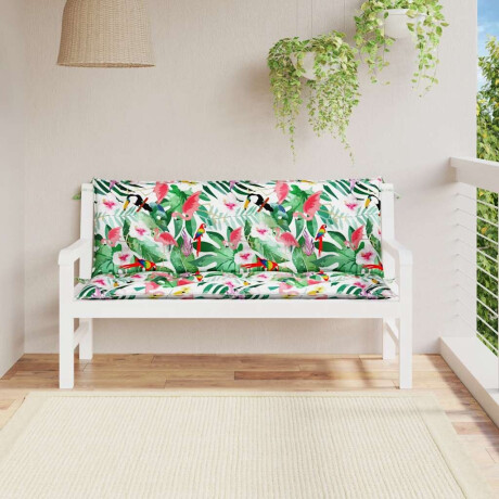 vidaXL Tuinbankkussens 2 st 150x50x7 cm stof meerkleurig afbeelding3 - 1
