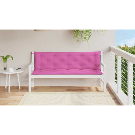 vidaXL Tuinbankkussens 2 st 150x50x7 cm stof roze afbeelding3 - 1