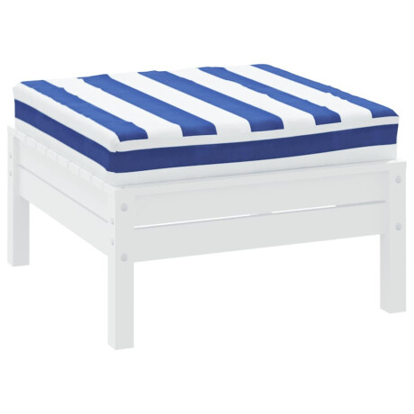 vidaXL Palletkussen gestreept 60x60x8 cm oxford stof blauw en wit afbeelding3 - 1