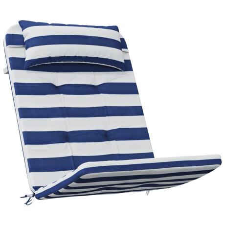 vidaXL Stoelkussens Adirondack 2 st gestreept stof oxford wit en blauw afbeelding3 - 1