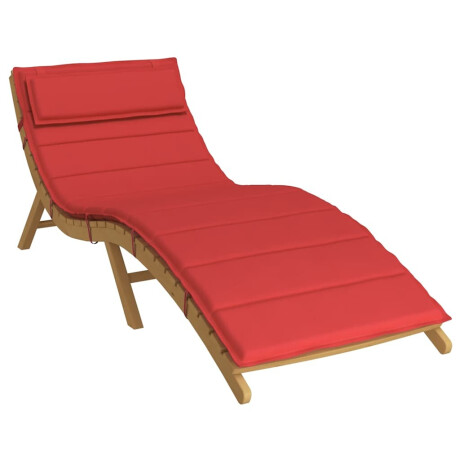 vidaXL Ligbedkussen 180x60x4 cm oxford stof rood afbeelding3 - 1