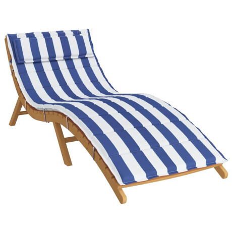 vidaXL Ligbedkussen gestreept 180x60x4 cm oxford stof blauw en wit afbeelding3 - 1
