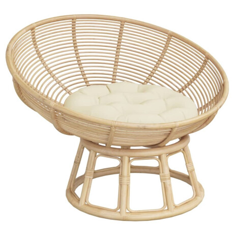 vidaXL Zitkussen rond Ø 60x11 cm oxford stof crèmekleurig afbeelding3 - 1