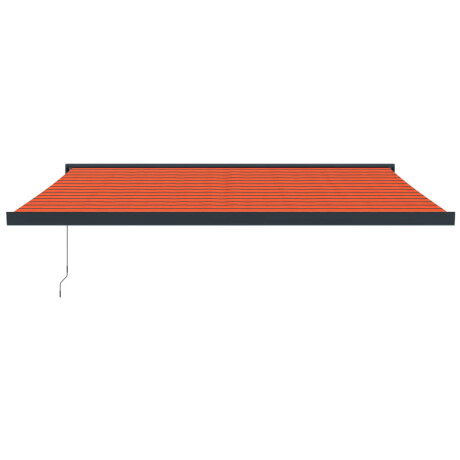 vidaXL Luifel uittrekbaar 4,5x3 m stof en aluminium oranje en bruin afbeelding3 - 1