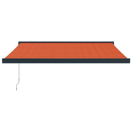 vidaXL Luifel uittrekbaar 3x2,5 m stof en aluminium oranje en bruin afbeelding3 - 1