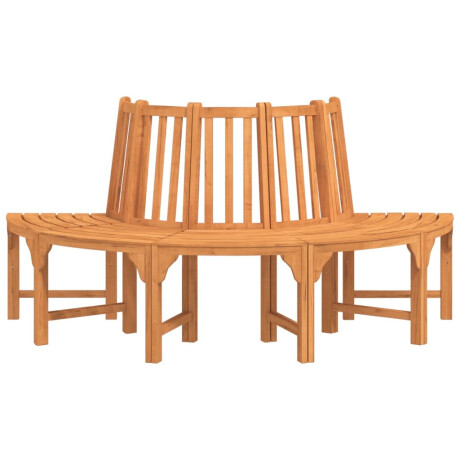 vidaXL Boombank halfrond Ø208 cm massief eucalyptushout afbeelding3 - 1