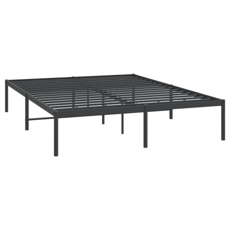 vidaXL Bedframe metaal zwart 140x190 cm afbeelding3 - 1