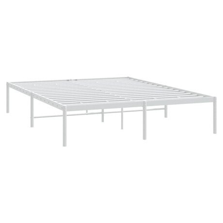 vidaXL Bedframe metaal wit 150x200 cm afbeelding3 - 1