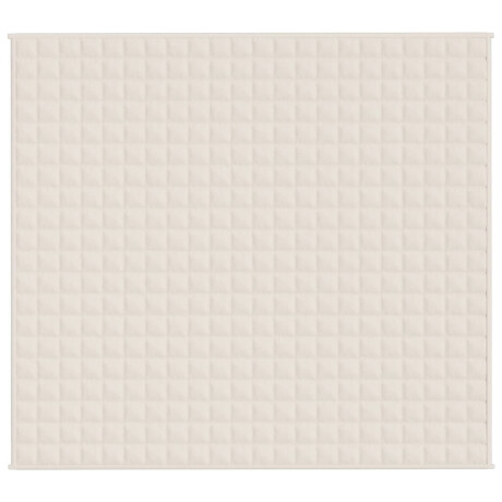 vidaXL Verzwaringsdeken 200x230 cm 9 kg stof lichtcrèmekleurig afbeelding3 - 1
