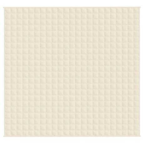 vidaXL Verzwaringsdeken 220x230 cm 15 kg stof lichtcrèmekleurig afbeelding3 - 1
