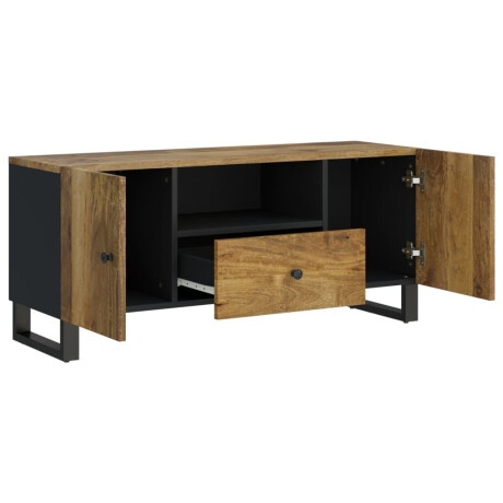 vidaXL Tv-meubel 105x33,5x46 cm massief mangohout en bewerkt hout afbeelding3 - 1