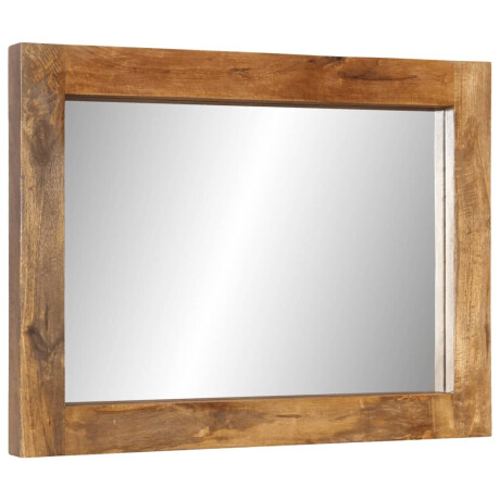 vidaXL Spiegel 70x50 cm massief mangohout en glas afbeelding3 - 1