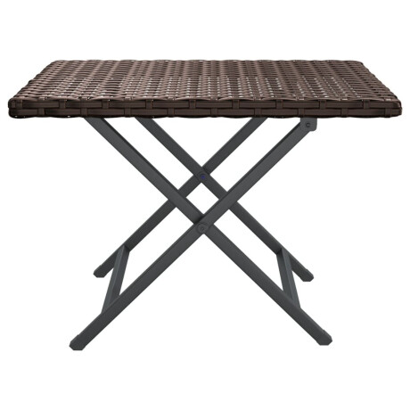 vidaXL Tafel inklapbaar 45x35x32 cm poly rattan bruin afbeelding3 - 1