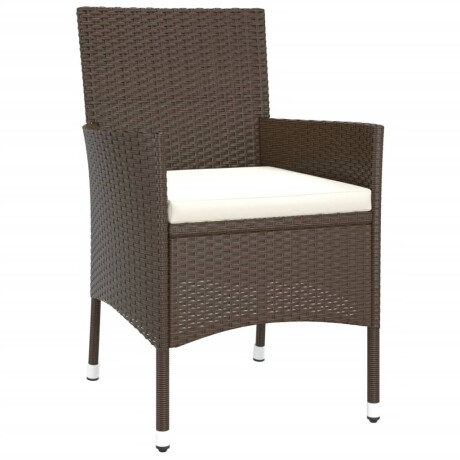 vidaXL Tuinstoelen met kussens 2 st bruin poly rattan (alleen VK/IE/FI/NO) afbeelding3 - 1