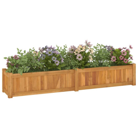 vidaXL Plantenbak verhoogd 150x30x25 cm massief teakhout afbeelding3 - 1
