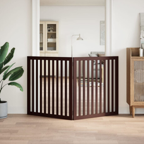 vidaXL Hondenhek inklapbaar 2 panelen 160 cm populierenhout bruin afbeelding3 - 1