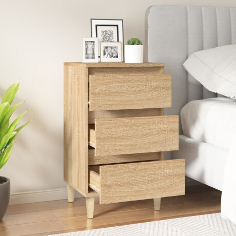 vidaXL Nachtkastje 40x35x70 cm bewerkt hout sonoma eikenkleurig afbeelding3 - 1