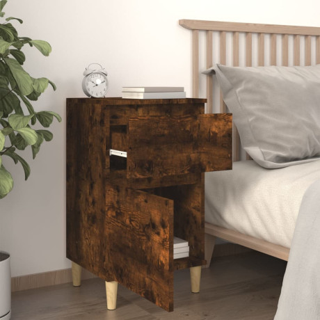 vidaXL Nachtkastjes 2 st 40x35x70 cm gerookt eikenkleurig afbeelding3 - 1