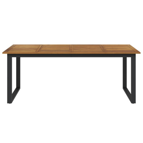 vidaXL Tuintafel met U-vormige poten 200x90x75 cm massief acaciahout afbeelding3 - 1