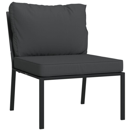 vidaXL Tuinstoelen met grijze kussens 2 st 60x74x79 cm staal afbeelding3 - 1