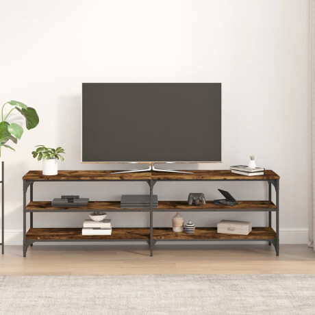 vidaXL Tv-meubel 160x30x50 cm bewerkt hout gerookt eikenkleurig afbeelding3 - 1