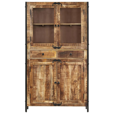 vidaXL Hoge kast 100x40x175 cm massief ruw mangohout afbeelding3 - 1