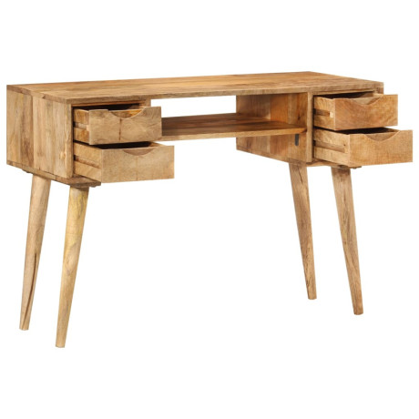 vidaXL Bureau met lades 110x47x76 cm massief mangohout afbeelding3 - 1