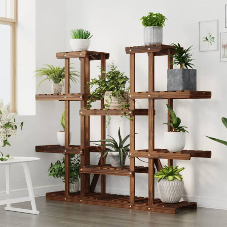 vidaXL Plantenstandaard 110x25x110,5 cm massief vurenhout afbeelding3 - 1