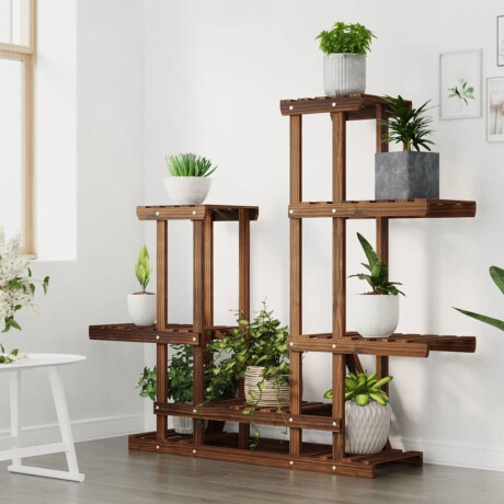 vidaXL Plantenstandaard 95x25x96 cm massief vurenhout afbeelding3 - 1