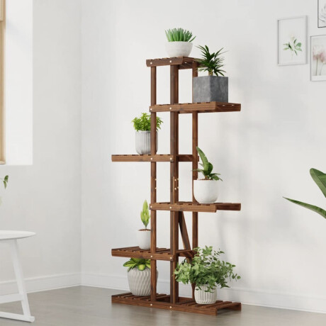 vidaXL Plantenstandaard 75x25x140,5 cm massief vurenhout afbeelding3 - 1