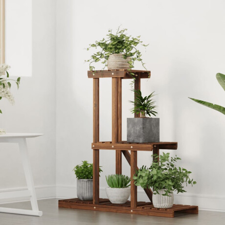 vidaXL Plantenstandaard 81x25x75,5 cm massief vurenhout afbeelding3 - 1