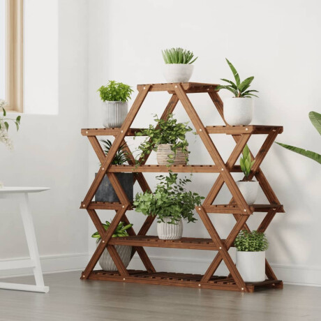 vidaXL Plantenstandaard 110x25x105 cm massief vurenhout afbeelding3 - 1