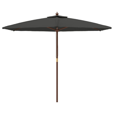 vidaXL Parasol met houten paal 299x240 cm antracietkleurig afbeelding3 - 1