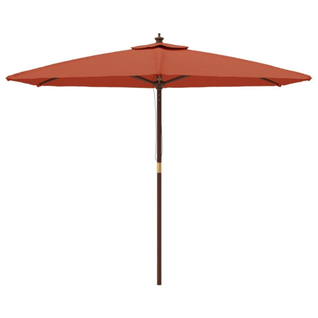vidaXL Parasol met houten paal 299x240 cm terracottakleurig afbeelding3 - 1
