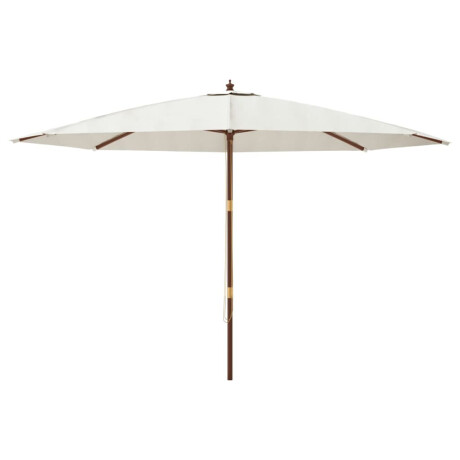 vidaXL Parasol met houten paal 400x273 cm zandkleurig afbeelding3 - 1