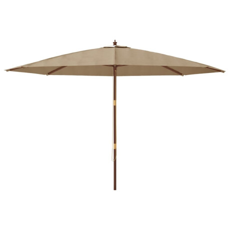 vidaXL Parasol met houten paal 400x273 cm taupe afbeelding3 - 1